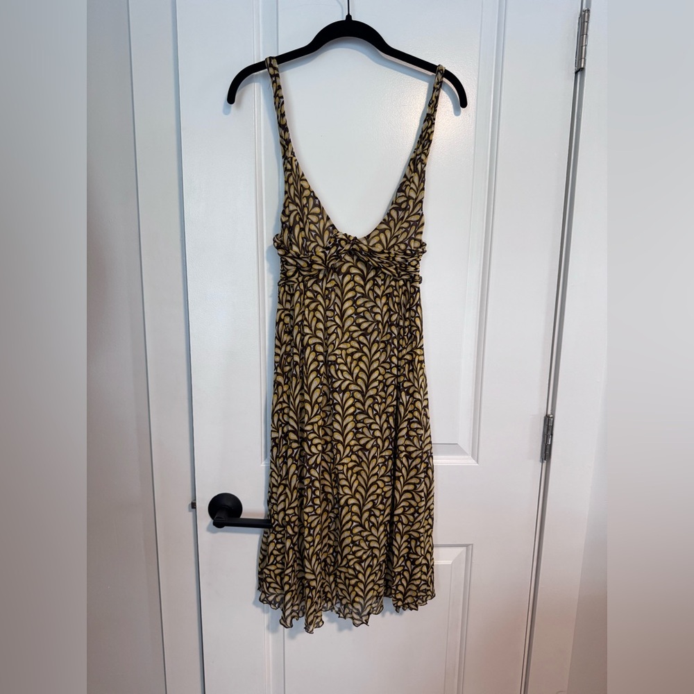 Diane Von Furstenberg Brown and Black Sleeveless Sundress